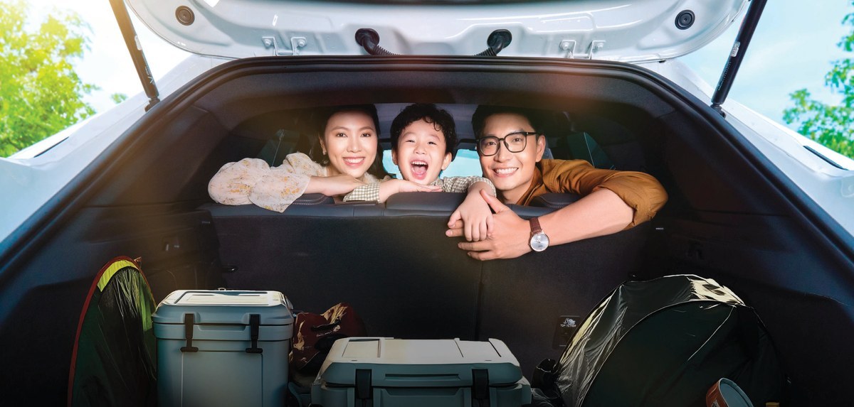 Khoang hành lý VinFast VF6 khi gập hàng ghế sau